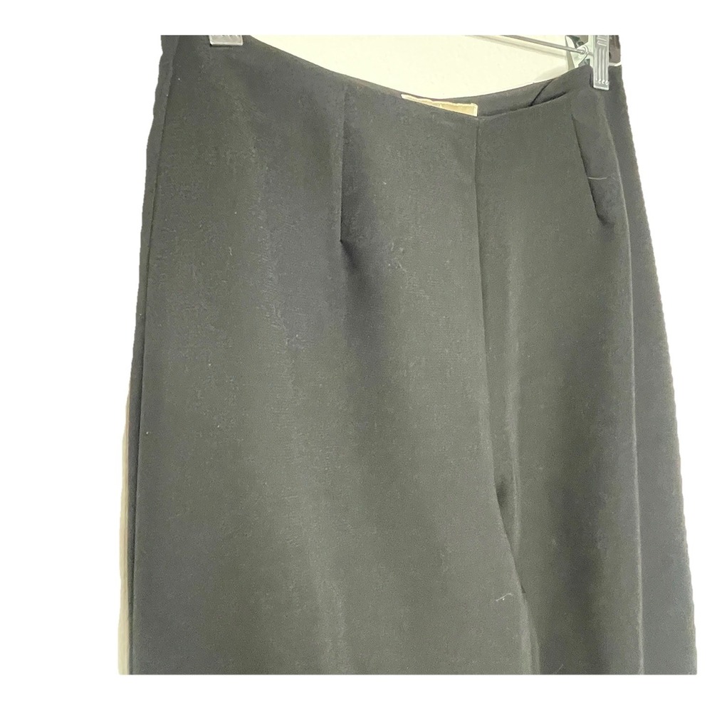 Jesus Del Pozo Black Draped Straight Leg Pants Size 8 Euro 38 Dress‎ Pants Chic - Picture 6 of 11
